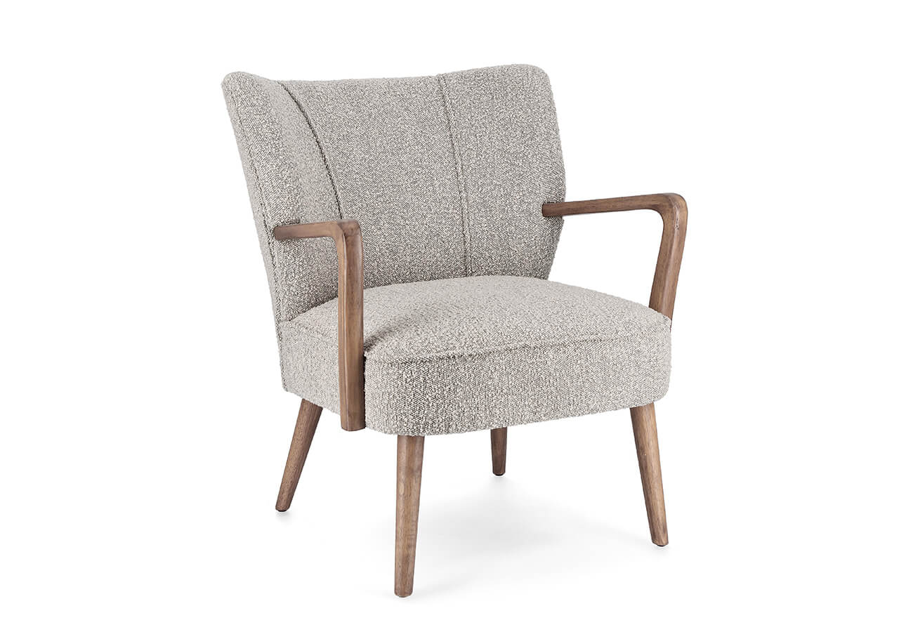 Křeslo rizzo bouclé šedé