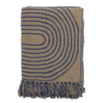 Deka tiffe 160 x 130 cm modro-hnědá