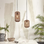 Stropní lampa tanami 25 cm přírodní