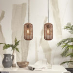 Stropní lampa tanami 35 cm přírodní