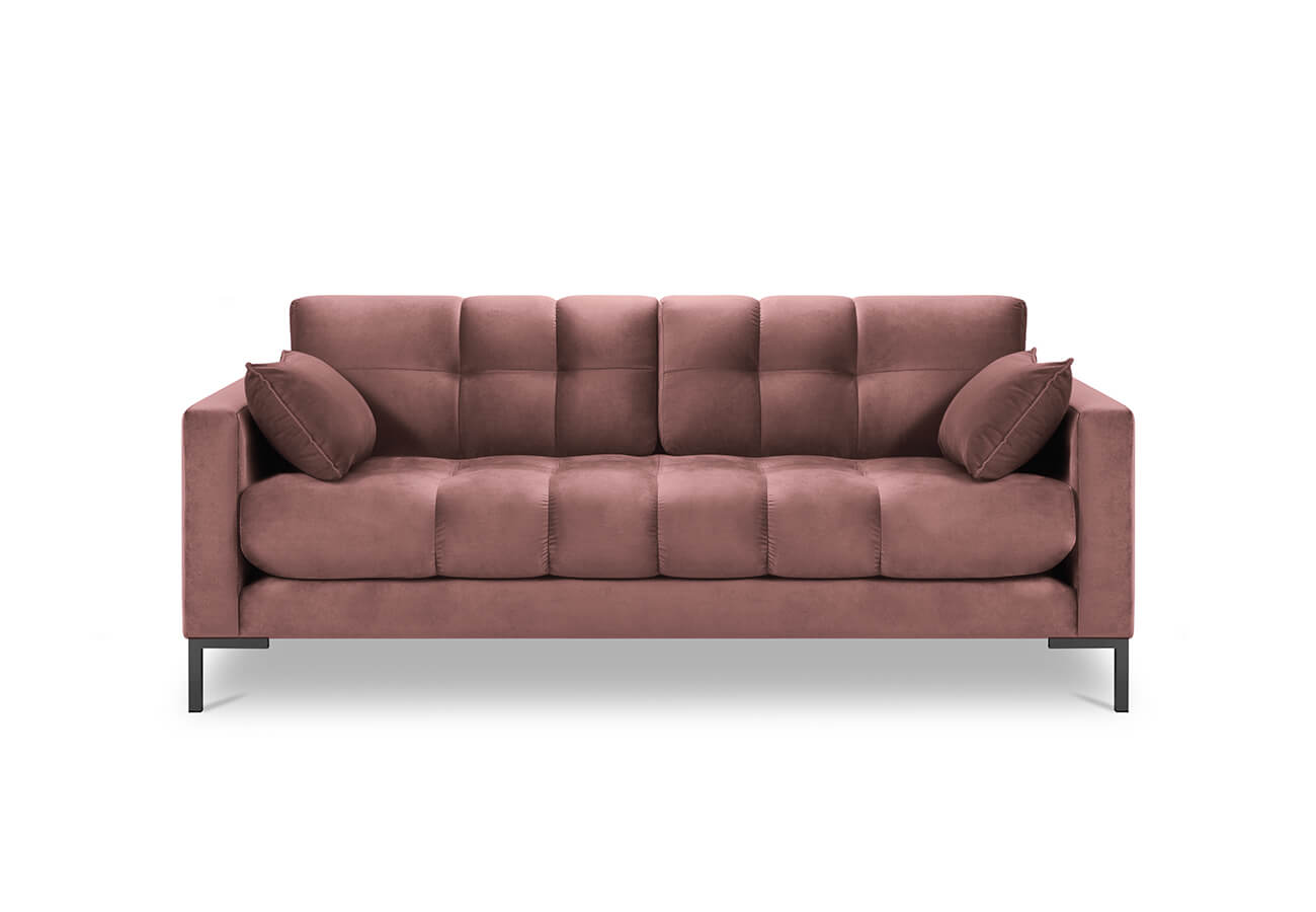 Třímístná pohovka mamaia 177 cm samet růžová