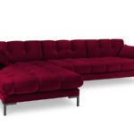 Rohová pohovka mamaia levá 293 cm samet červená