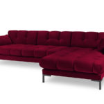 Rohová pohovka mamaia pravá 293 cm samet červená
