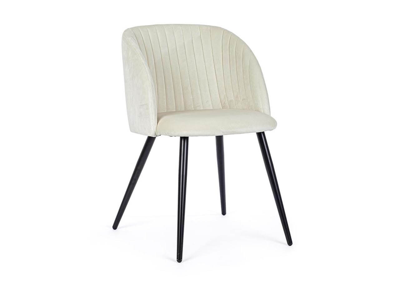 Jídelní židle eneque samet bílá