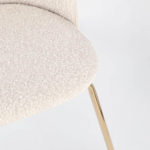 Jídelní židle tyna bouclé béžová/zlaté nožičky