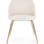 Jídelní židle tyna bouclé béžová/zlaté nožičky