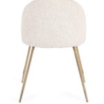Jídelní židle tyna bouclé béžová/zlaté nožičky