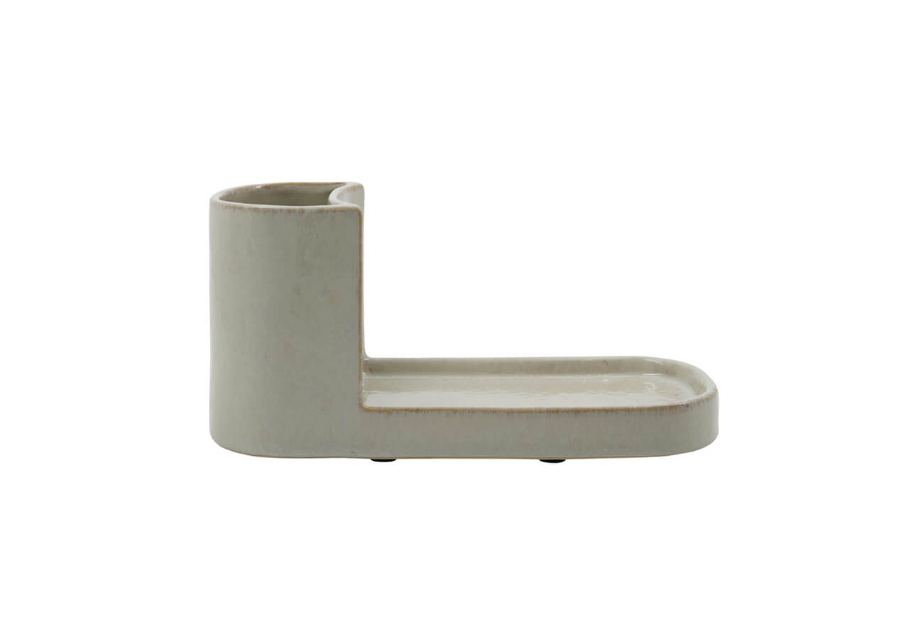 Stojan na mýdla a kartáče Datu šedý