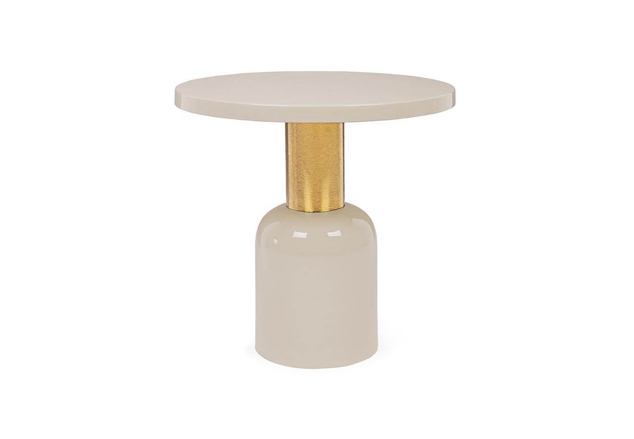 Konferenční stolek Nali Ø 50,5 cm bílý