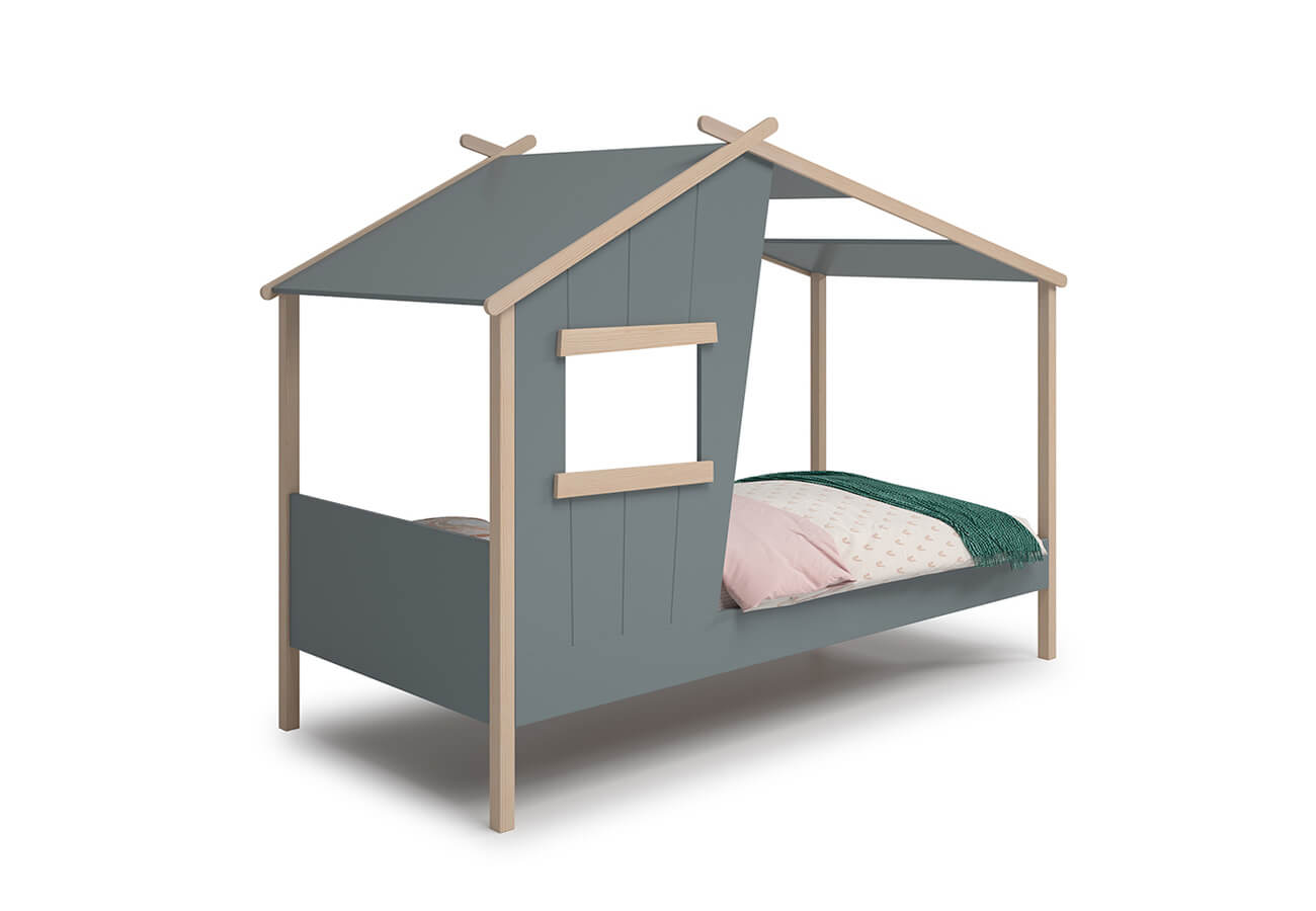 Dětská postel balu 90 x 190 cm zelená