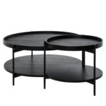 Konferenční stolek lanyd Ø 50 cm černý