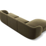 Rohová pohovka milany levá 255 cm samet zelená