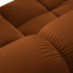 Modulární čtyřmístná pohovka  Bella 282 cm samet hnědá levá