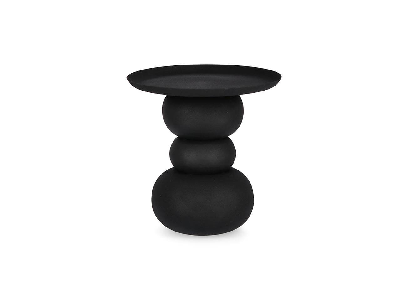 Konferenční stolek Alpe ⌀ 41 cm černý