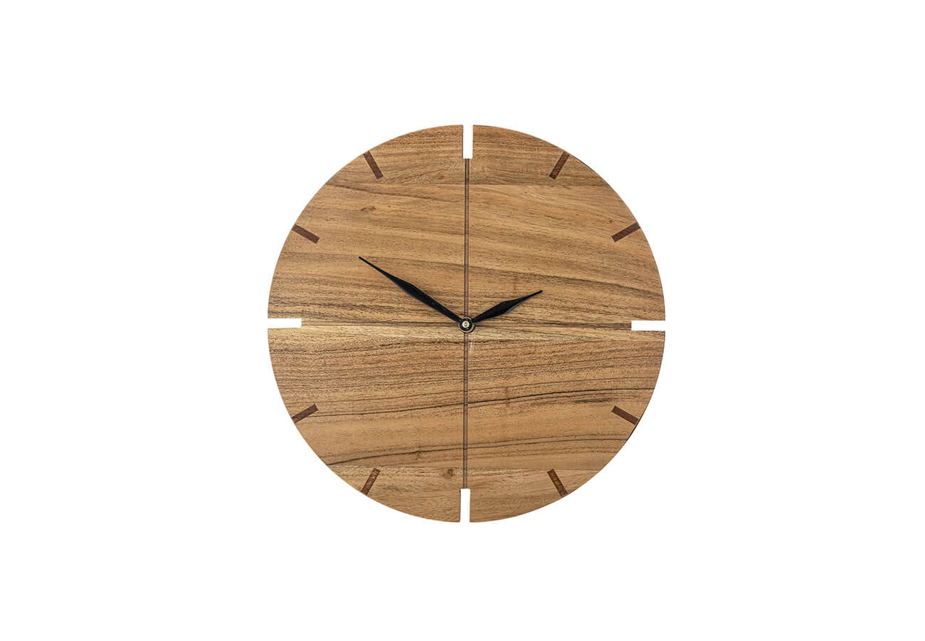 Nástěnné hodiny Flora ⌀ 30 cm hnědá