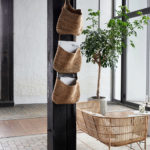 Závěsné úložné koše laram přírodní