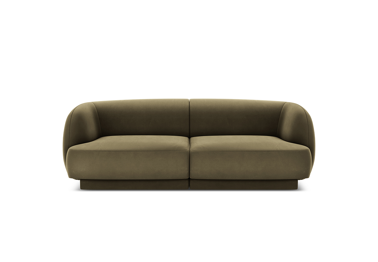 Dvoumístná pohovka milany 180 cm samet zelená