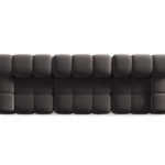 Modulární třímístná pohovka  Bella 282 cm samet šedá