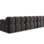 Modulární třímístná pohovka  Bella 282 cm samet šedá