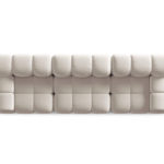 Modulární třímístná pohovka Bella 282 cm samet béžová