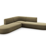 Pětimístná rohová pohovka Milany 248 cm samet zelená