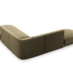 Pětimístná rohová pohovka Milany 248 cm samet zelená