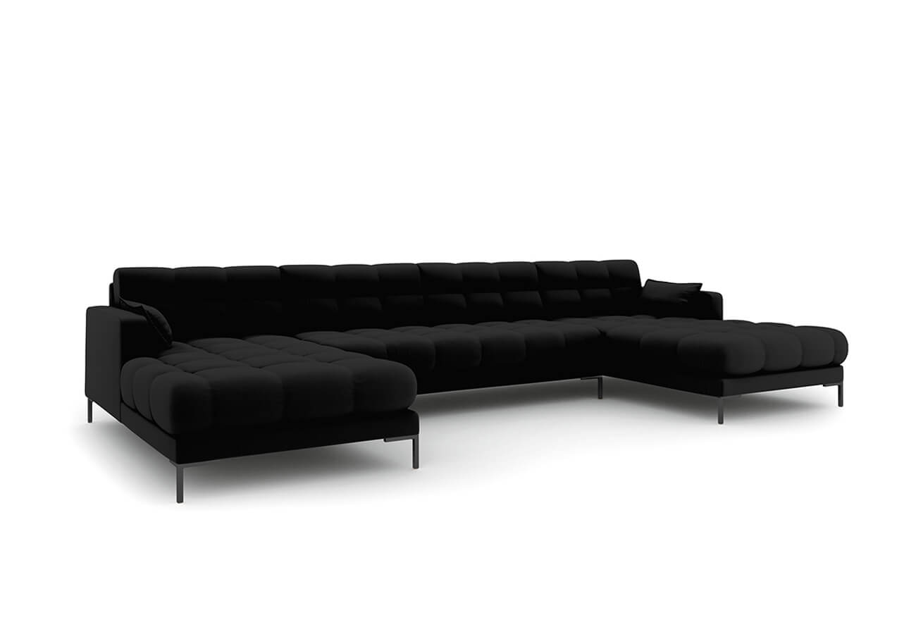 Rohová pohovka mamaia do tvaru u 383 cm černá