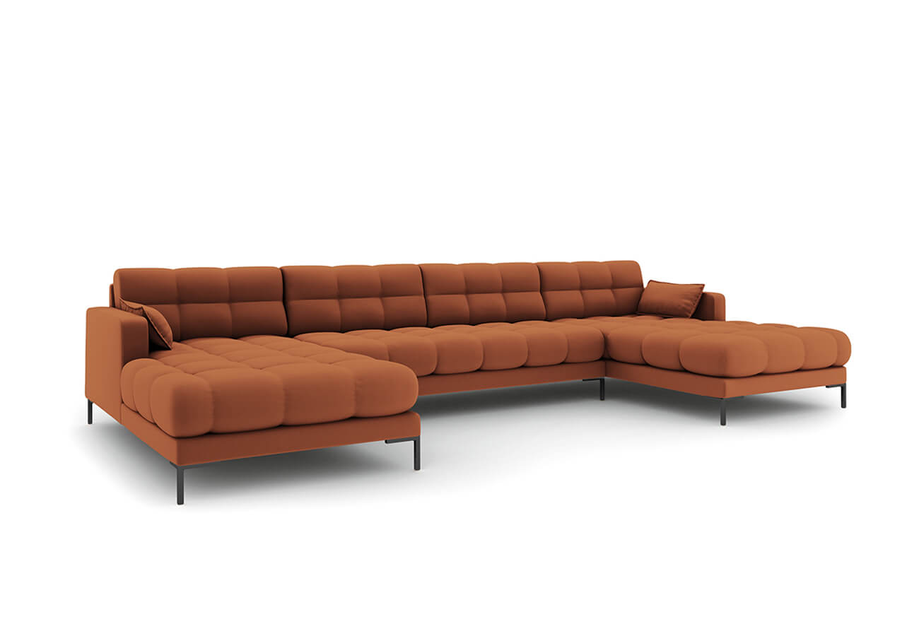 Rohová pohovka mamaia do tvaru u 383 cm oranžová