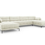 Rohová pohovka mamaia do tvaru u 383 cm samet světle béžová