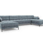 Rohová pohovka mamaia do tvaru u 383 cm samet modrá