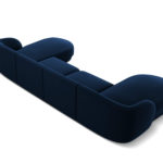 Rohová pohovka Milany do tvaru u 330 cm samet modrá