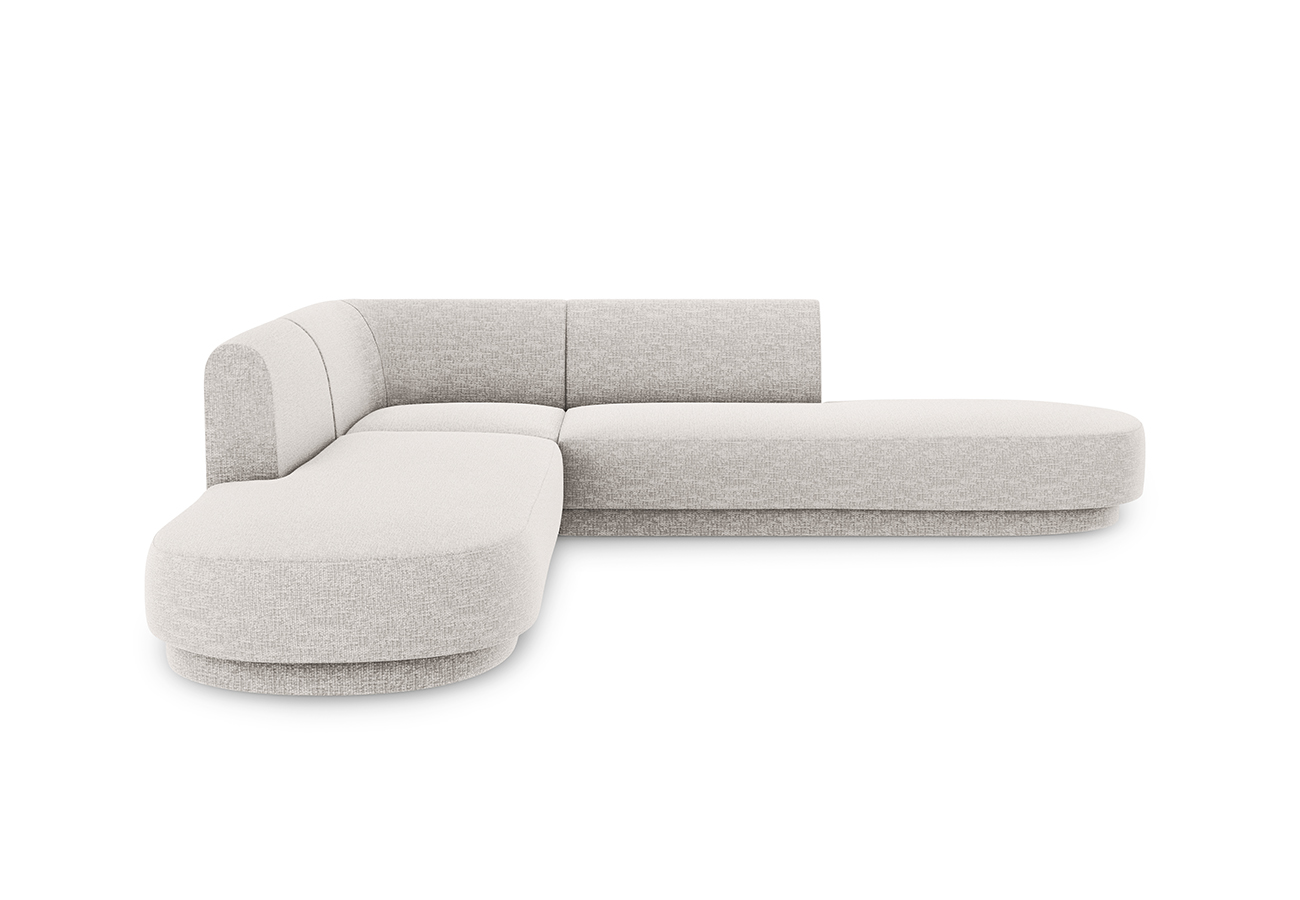 Pětimístná rohová pohovka Milany 248 cm chenille šedá