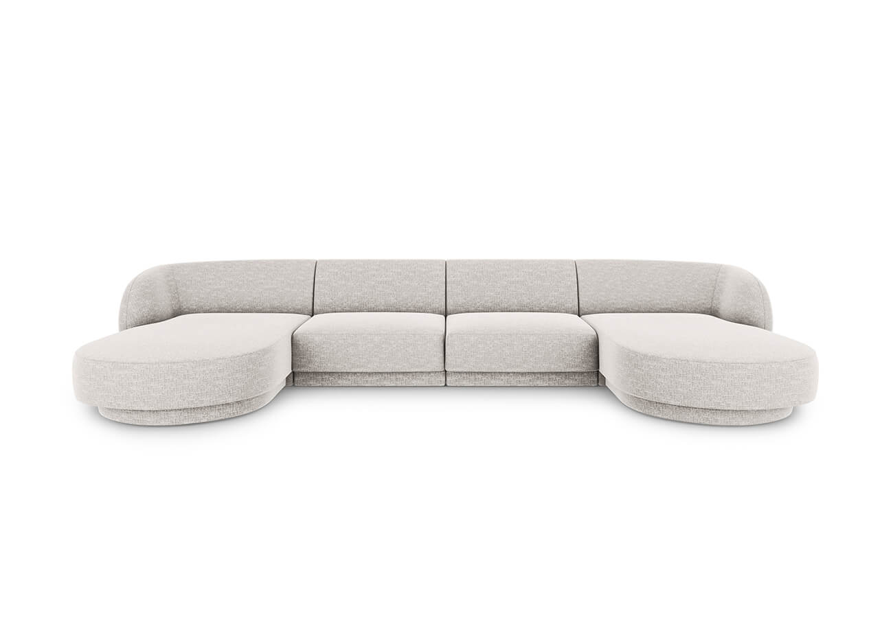 Rohová pohovka Milany do tvaru u 330 cm chenille šedá