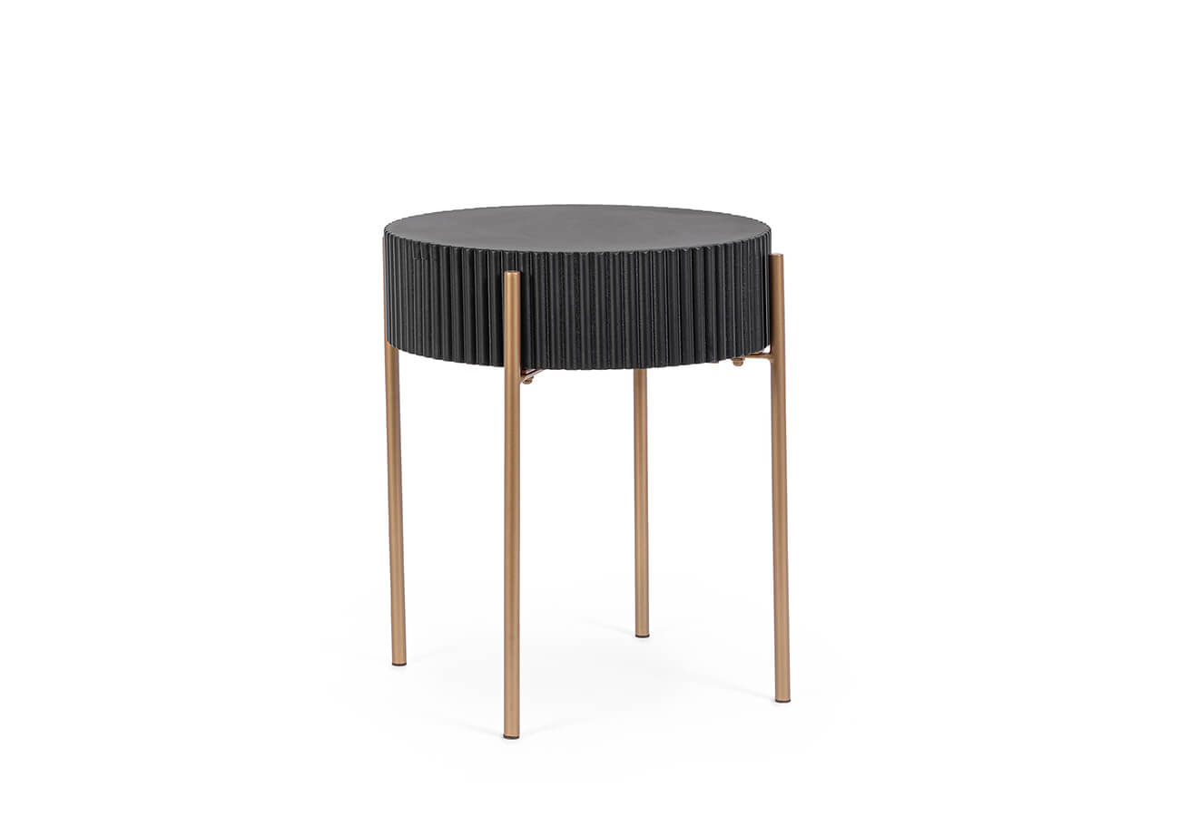 Konferenční stolek Dara ⌀40.5 cm černý