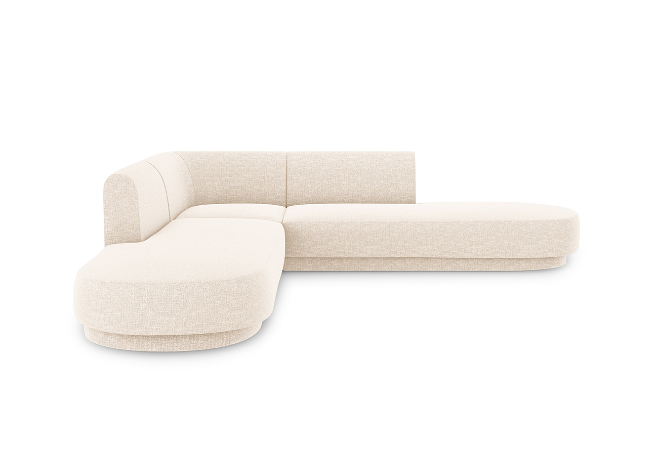 Pětimístná rohová pohovka Milany 248 cm chenille béžová