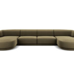 Rohová pohovka Milany do tvaru u 330 cm samet zelená