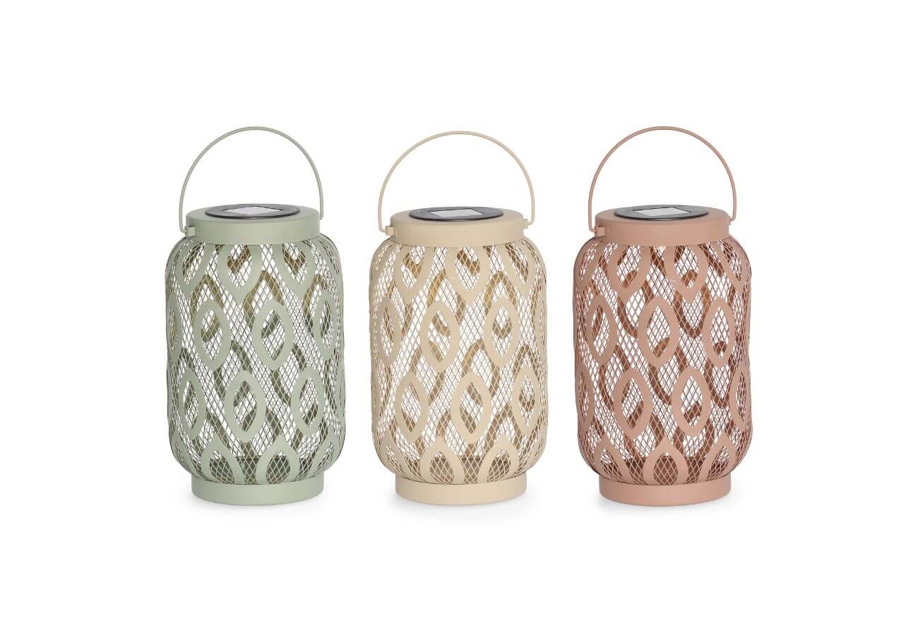 Sada tří solárních luceren Este 33 cm vícebarevná