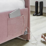 Dětská postel Loop 90 x 200 cm s úložným prostorem růžová