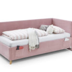 Dětská postel Loop 90 x 200 cm s úložným prostorem růžová