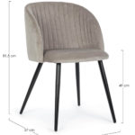 Jídelní židle eneque samet taupe