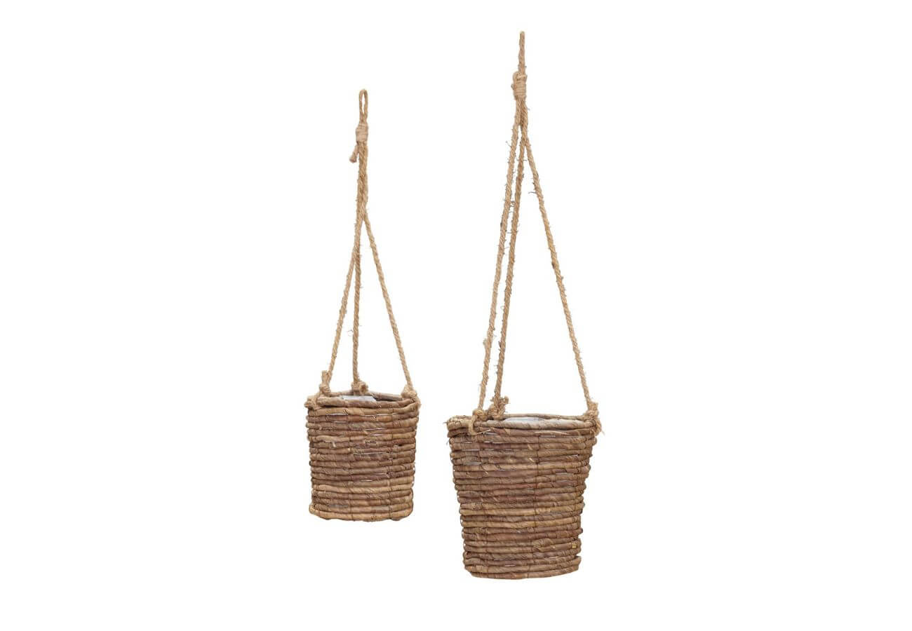 Sada dvou závěsných květináčů Howie přírodní