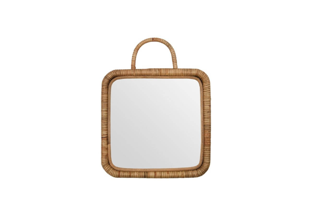 Závěsné zrcadlo Baku 28 x 28 cm přírodní