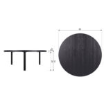 Poškozeno: Konferenční stolek Lau ø 60 cm černý