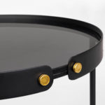 Set dvou konferenčních stolků Zeyna Ø43 a Ø48.5 cm černý