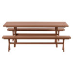 Zahradní jídelní stůl dalit 220 x 100 cm přírodní
