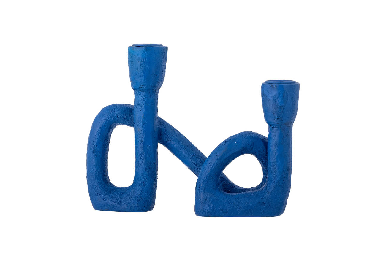 Svícen shemal modrý