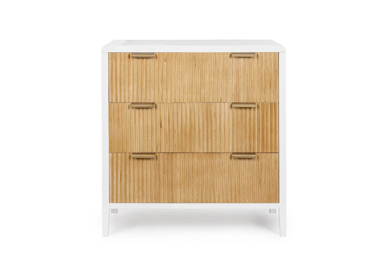 Komoda Charlize 80 x 82 cm bílo-hnědá