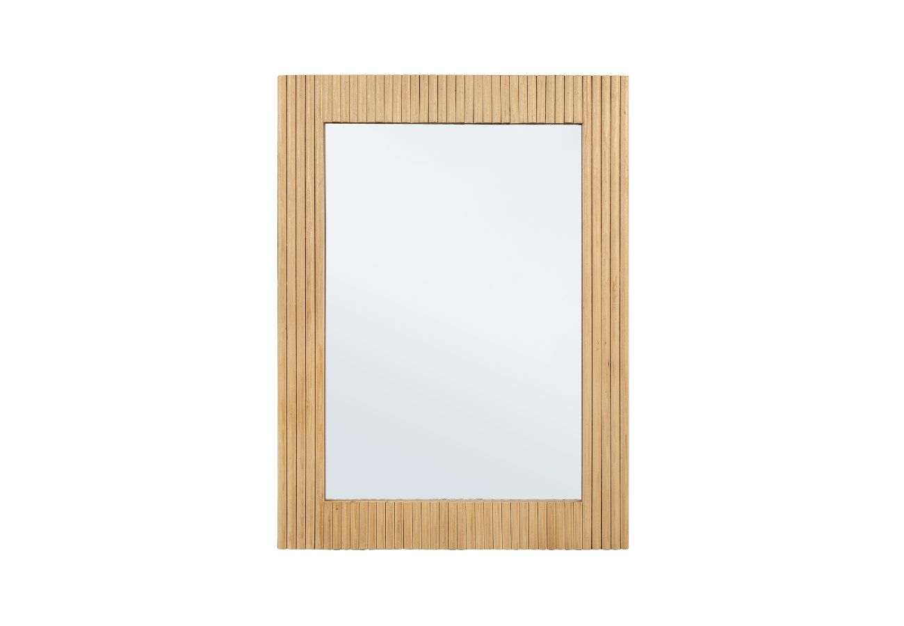 Zrcadlo Charlize bílo-hnědé