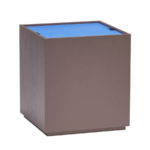 Odkládací stolek Via ⌀40 cm hnědo-modrý