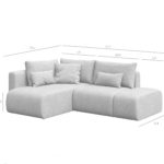 Rozkládací rohová pohovka mine levá 271 cm zelená